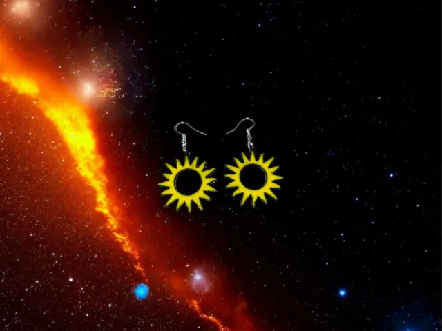 Burning sun earrings