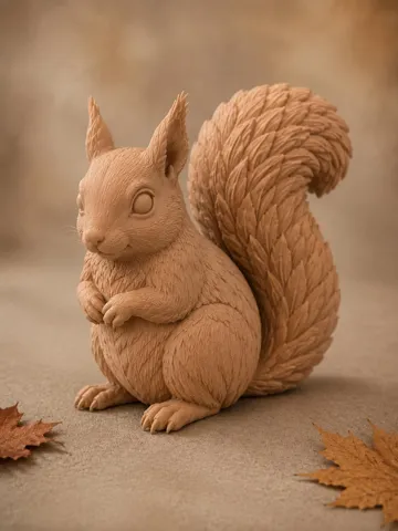 Modelo para impresión 3D: Eichhoernchen-Figur — vista de referencia 3