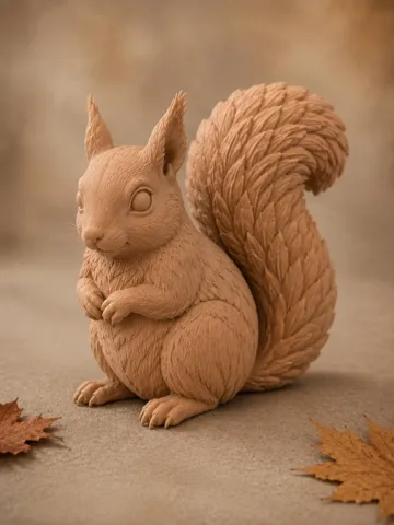 Modelo para impresión 3D: Eichhoernchen-Figur — vista de referencia 2