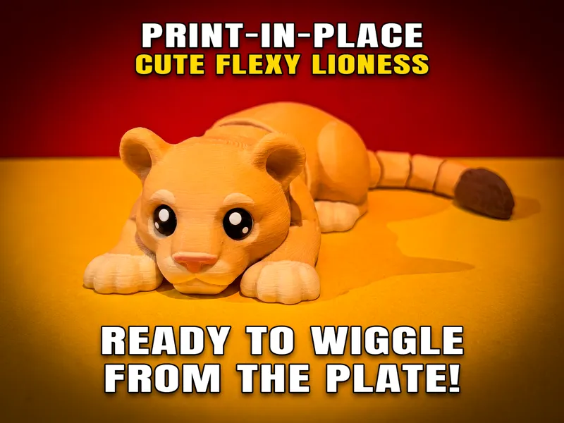Cute Flexy Lioness (Articulated Fidget Toy)