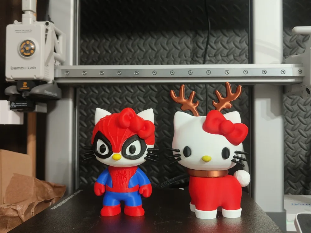 Hello Kitty (spider-man) NO AMS - Free 3D Print Model - MakerWorld