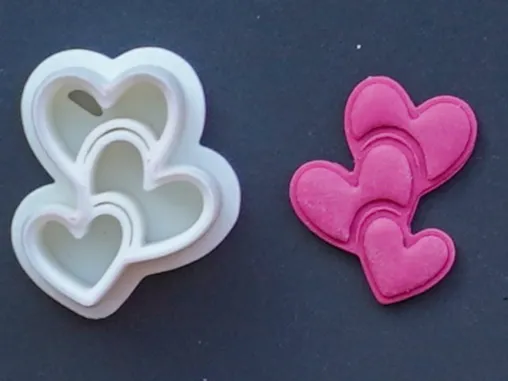 Hearts Polymer Clay Cutter Earrings Necklace