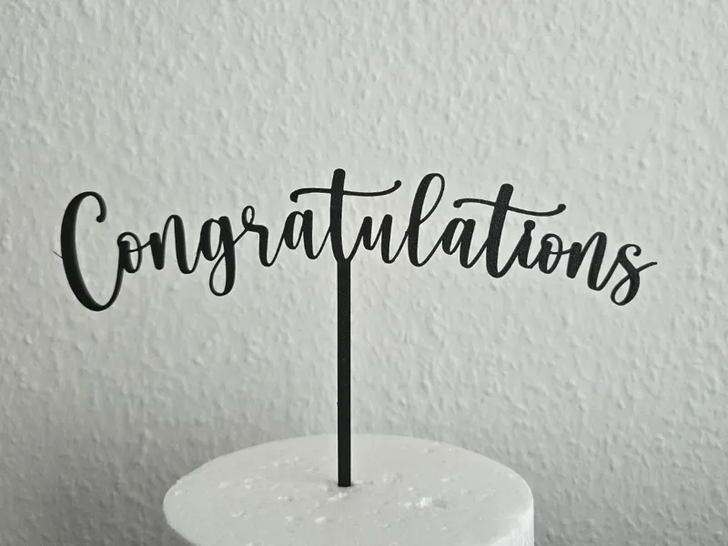 Cake Topper Tortenaufsatz Congratulations