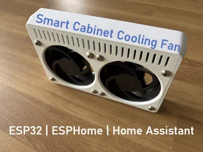 Dual 80mm Cabinet Cooling Fan with ESP32 (ESPHome)