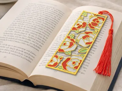 Japanese Rose Bookmark