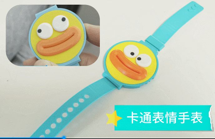 香肠嘴转眼卡通手表