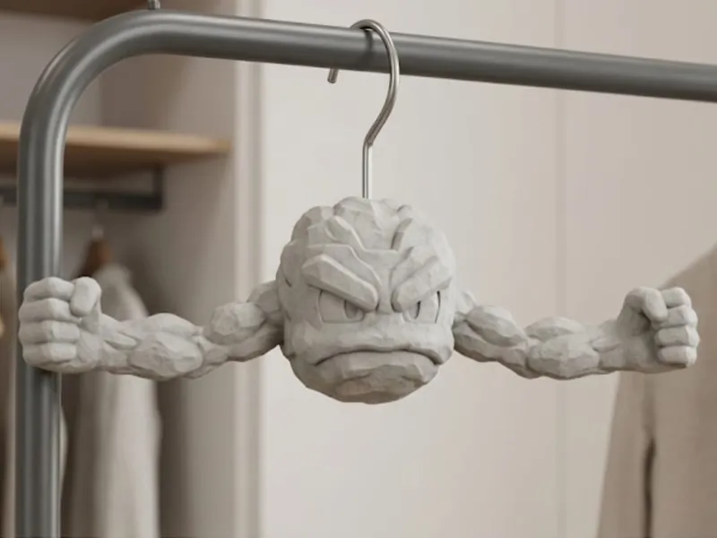 Geodude Wall Hook-Pokémon Inspired Clothes Hanger