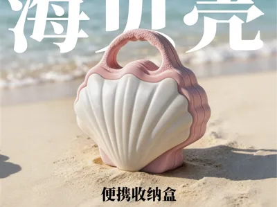 Seashell | Portable Storage Box (Sand-proof, Storage, Decoration)