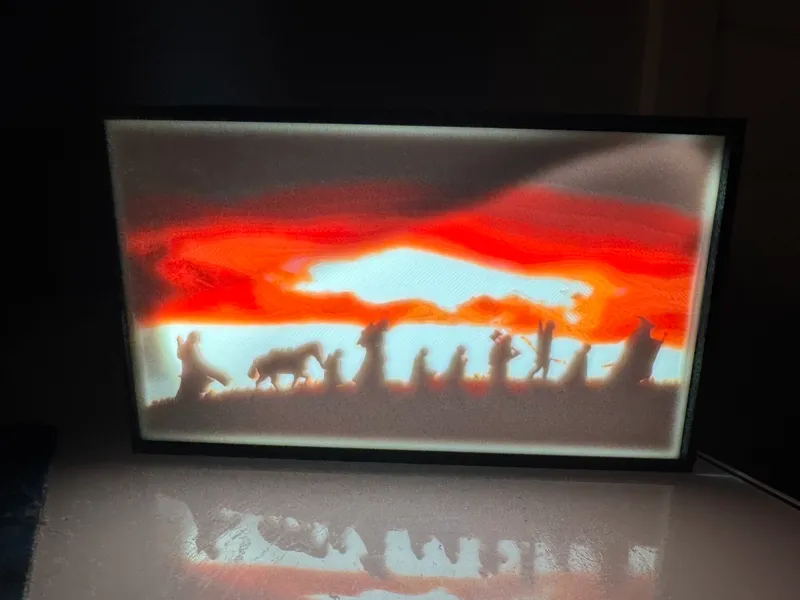 Fellowship of the Ring Lithophane