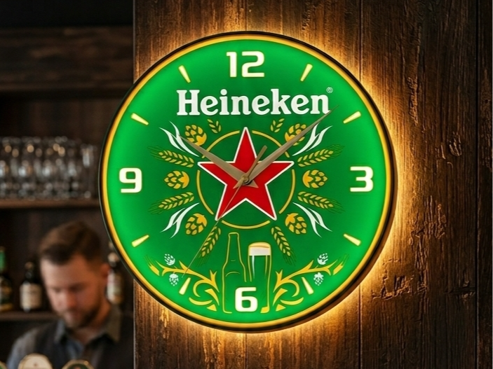 Heineken-Themed AMS Multi-Color Lightbox Clock