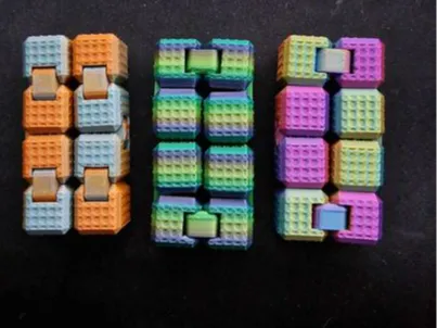 Cube infini anti-stress texturé