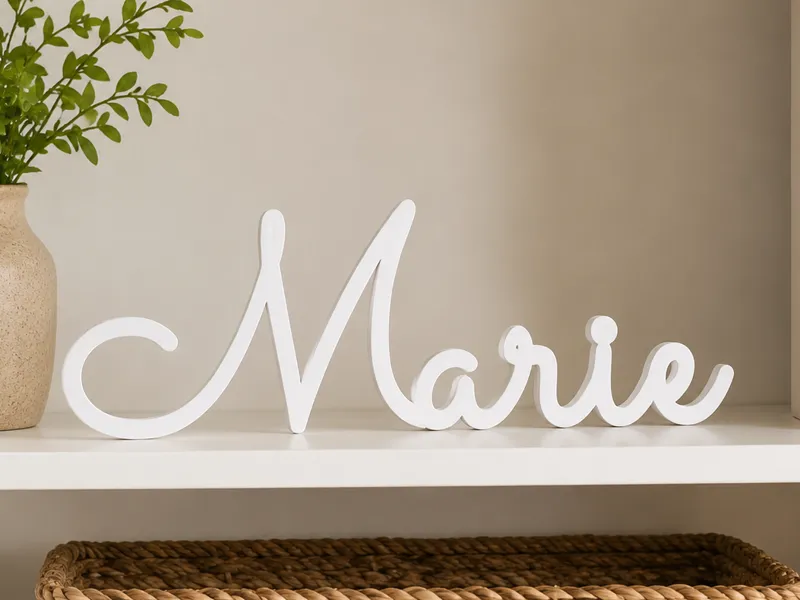 Marie Name Decor Stand – Modern Sign