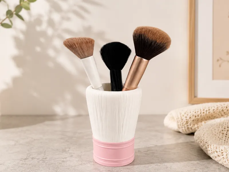 Makeup Brush Cup – Aesthetic Vanity Decor