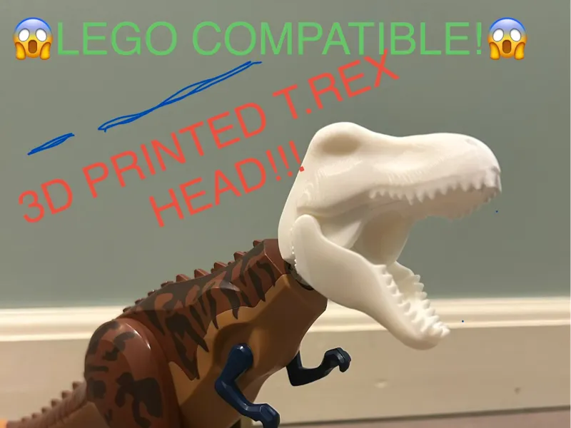 Custom Brick/Iego T.rex Head