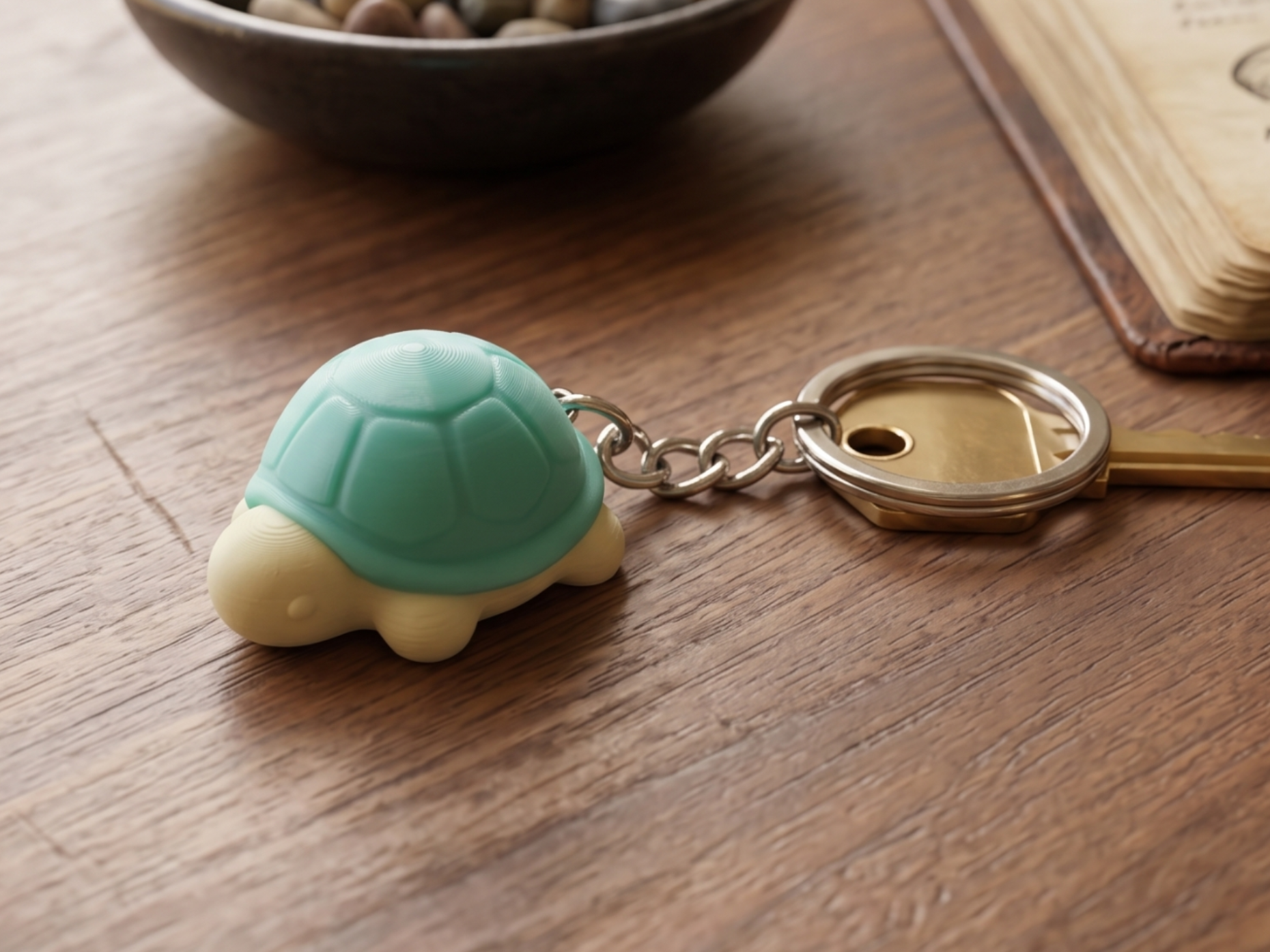 Chubby Kawaii Turtle Keychain