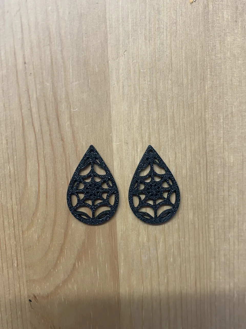 Spider Web Earrings view 2