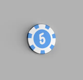 Poker Chip - value 5
