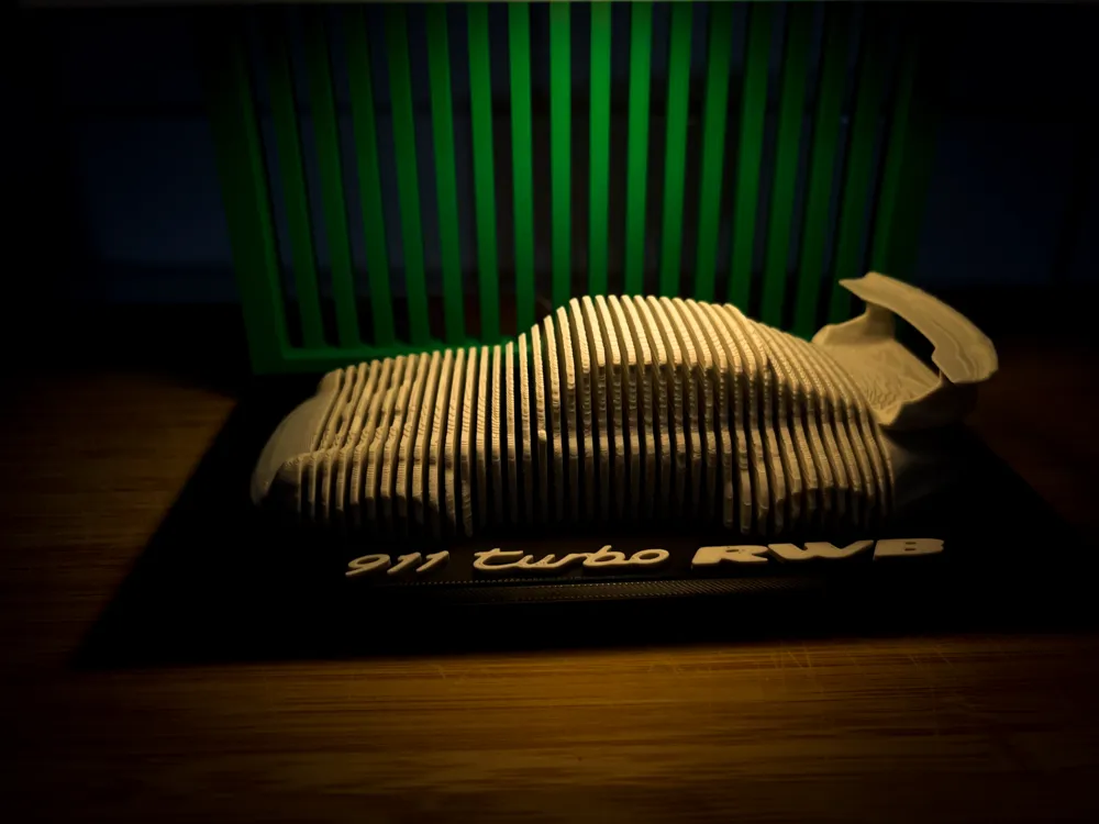 Porsche 911 RWB - Layered Car Art - Free 3D Print Model - MakerWorld