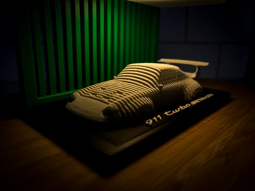 Porsche 911 RWB - Layered Car Art - Free 3D Print Model - MakerWorld
