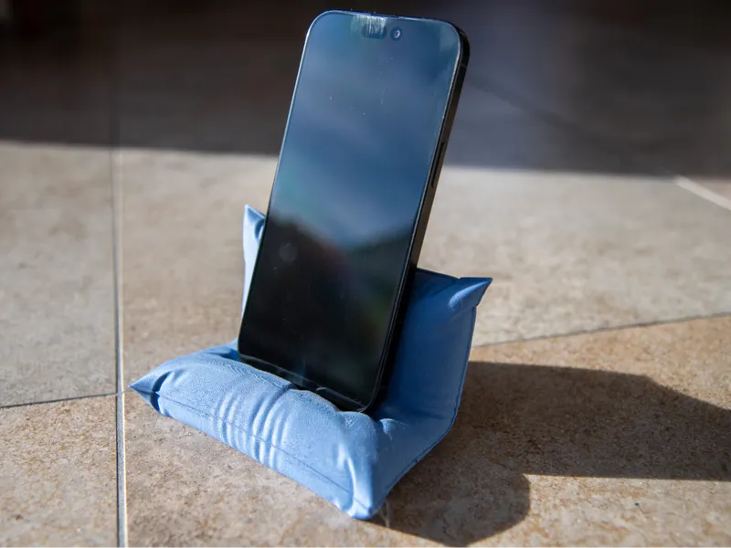 Phone stand pillow