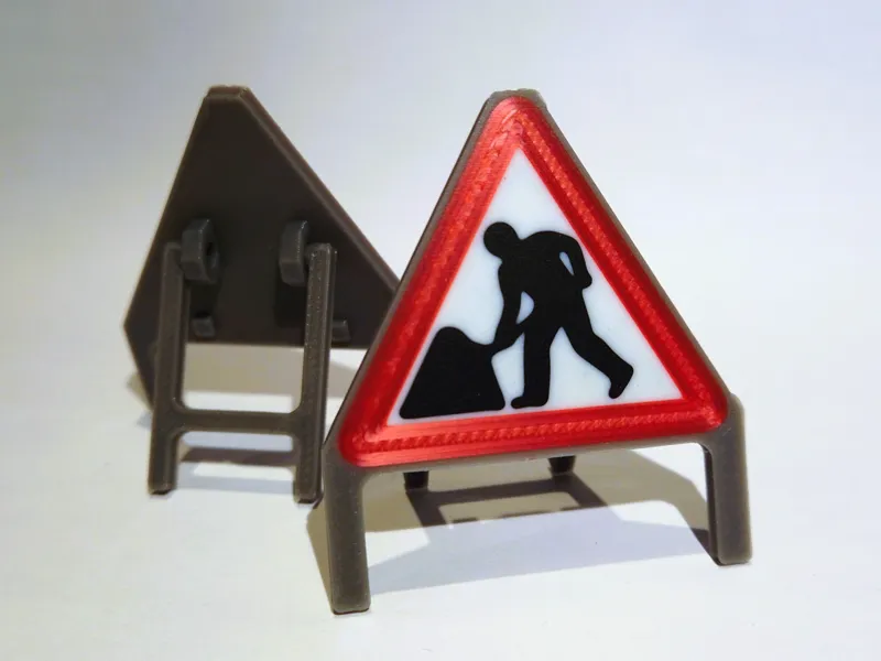Mini Road Works Sign