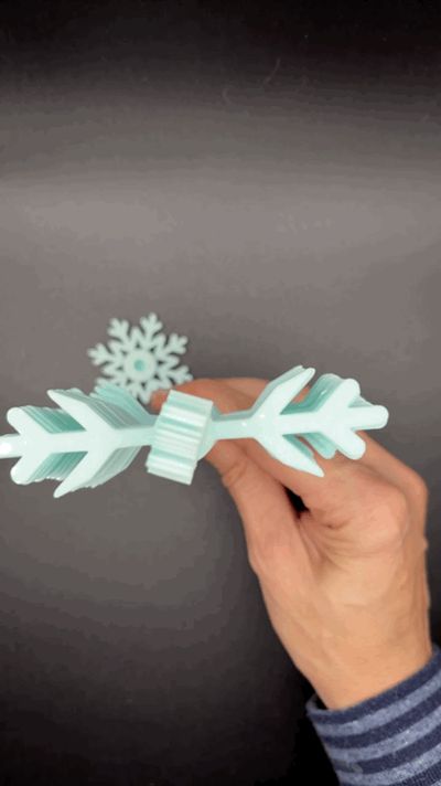 Snowflake Flip Flap Spinner