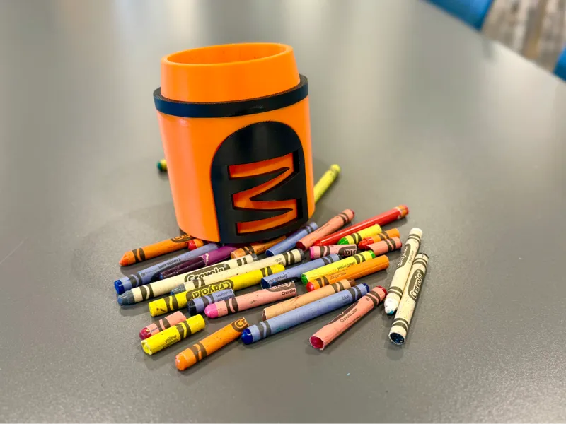 Crayon Goes Here – Crayon‑Shaped Crayon Cup