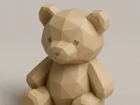 Porte-clés Ours 3D low poly — photo 2