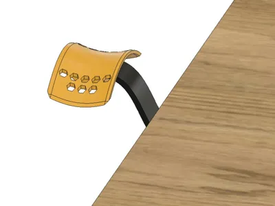 Headphone holder under / above desk