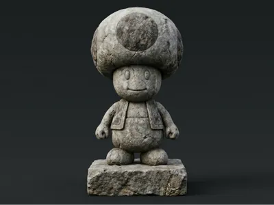 Ancient Toad Statue