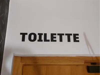 TOILETTE Sign