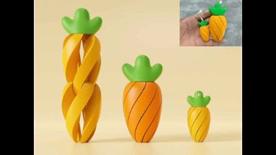 Limited-Stop Fidget Radish with Keychain, Desk Ornament