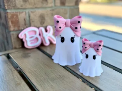 Tea Light Bow Girly Ghosts