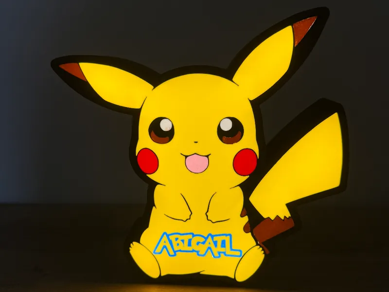 LIGHTBOX PIKACHU PERSONNALISEE