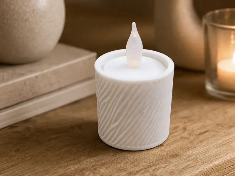 Tealight holder diagonal stripes