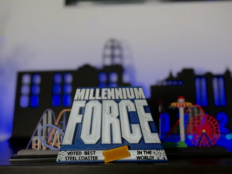 Cedar Point's Millennium Force Entry Sign
