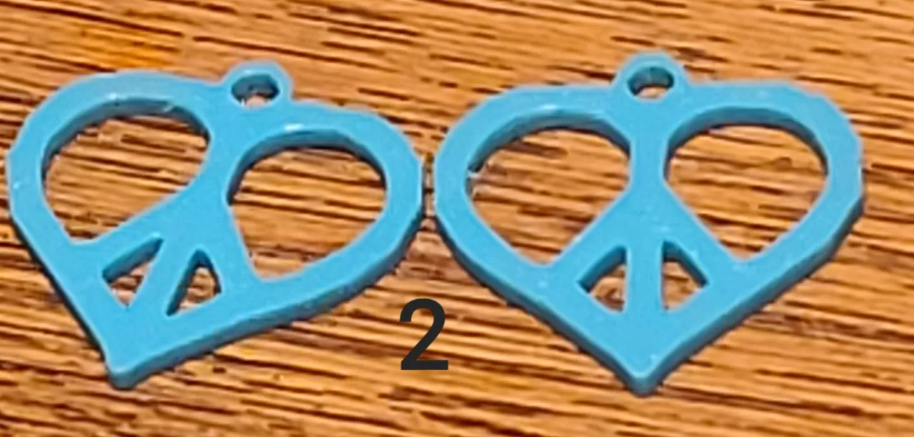 4 Peace Sign Earrings view 2