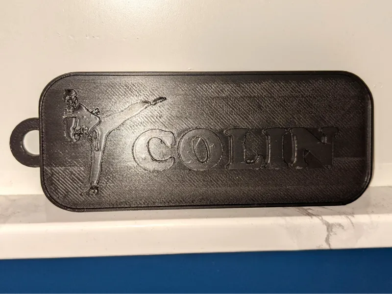 Taekwondo / Karate / Martial Arts Nametag Keychain