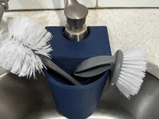 Brush Holder Clip on Sink Soap Dispenser