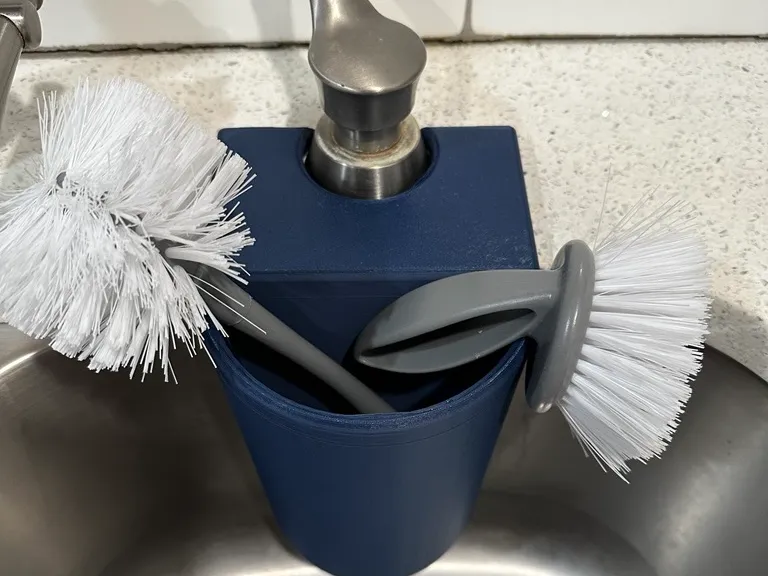 Brush Holder Clip on Sink Soap Dispenser