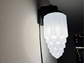 Wall Mounted Art Deco Lamp, Command Strip, E26/E27