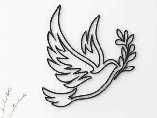 Dove Outline wall decor