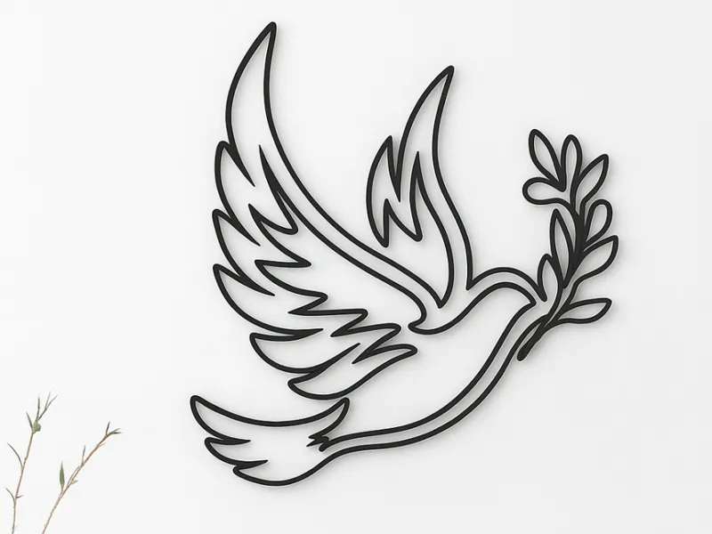Dove Outline wall decor