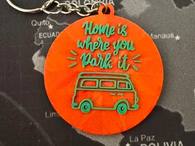 Home is where you Park It Keychain (Van Edition)