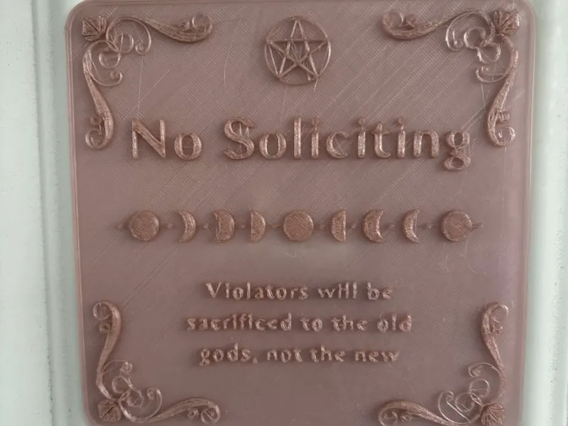 No Soliciting Sign (Pagan)