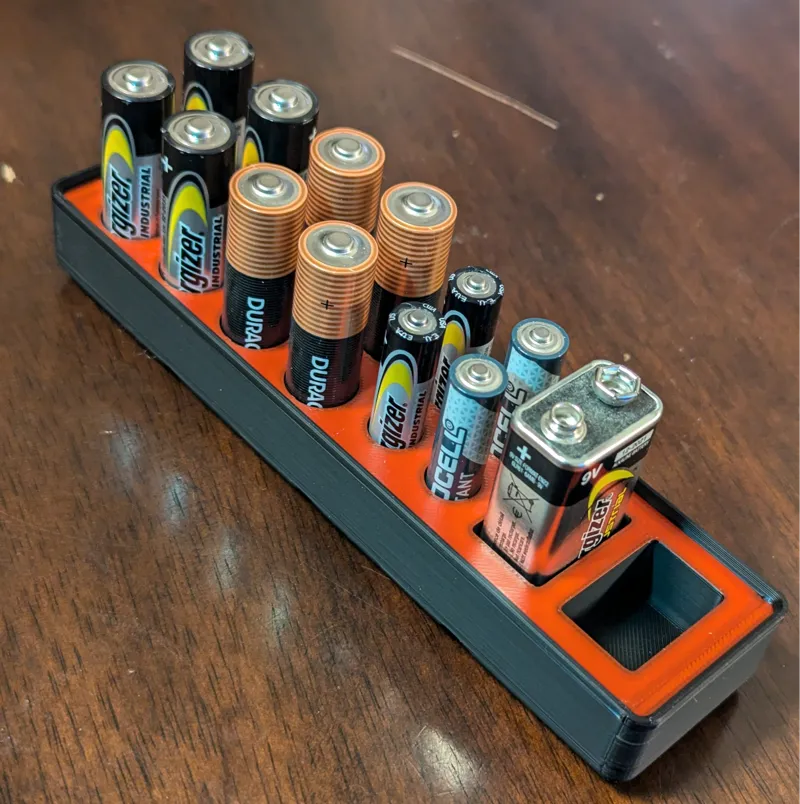 Gridfinity Battery Holder (1x4)