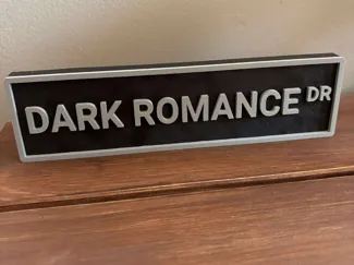 Dark Romance Dr Book Shelf Street Sign