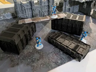 Wargaming Terrain: folding Shipping Containers