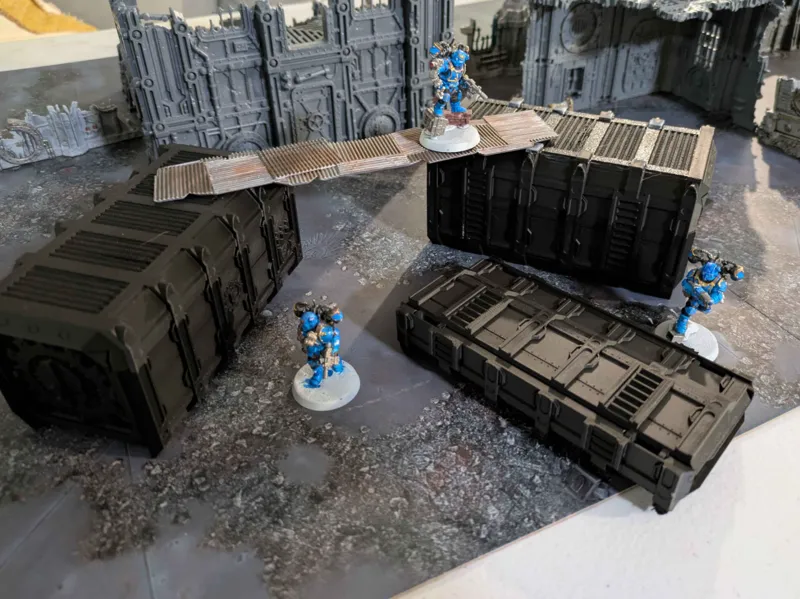 Wargaming Terrain: folding Shipping Containers