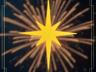 Atomic Starburst 1950s retro wall decor art 